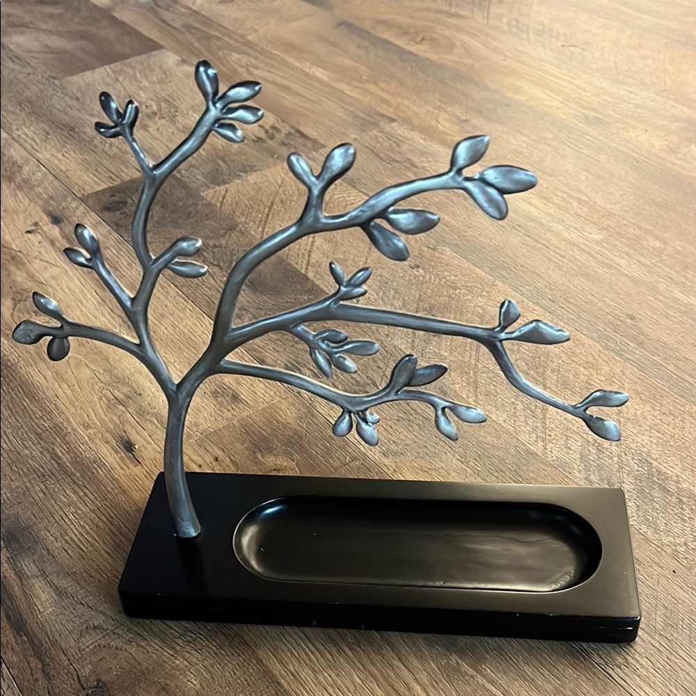 Elegant Silver Jewelry Tree Stand